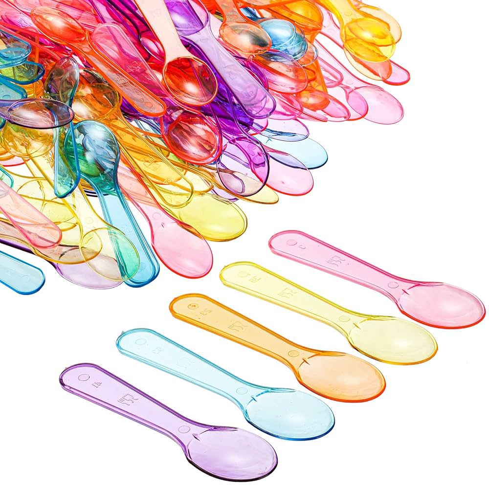 Reusable colorful ice cream spoons