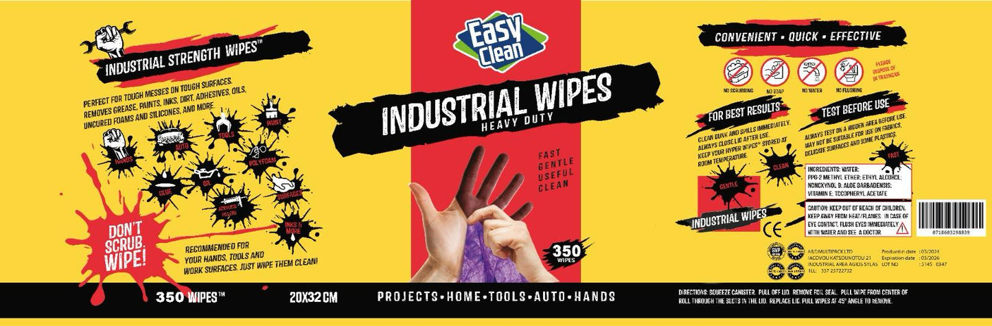 Industrial wipes heavy duty 300 pcs wipes