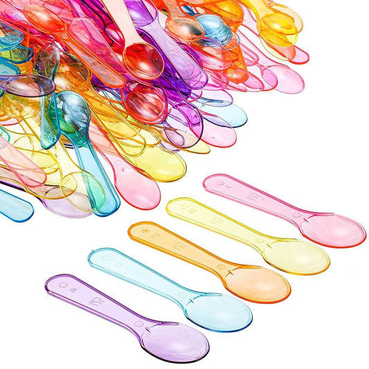 Reusable colorful ice cream spoons
